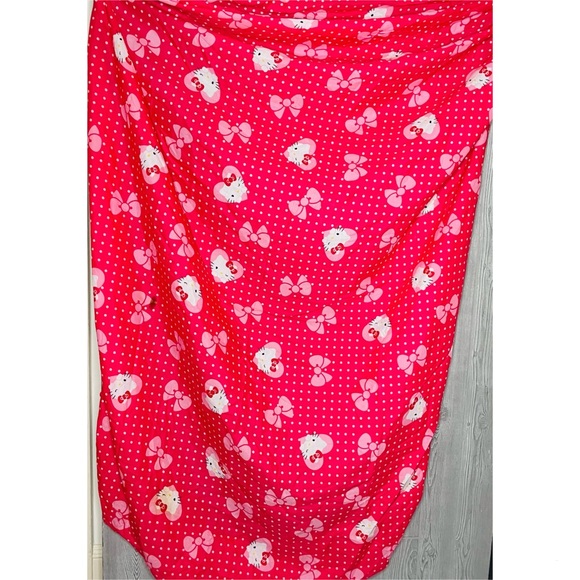 Sanrio hello kitty fitted sheet twin hello kitty pink sheet with bow detail 2012 - Picture 2 of 6